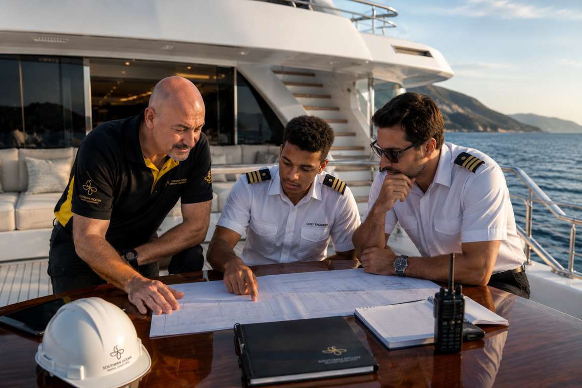 Refit preparation and shipyard control